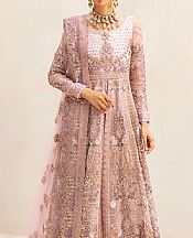 Ramsha Rose Pink Organza Suit- Pakistani Designer Chiffon Suit