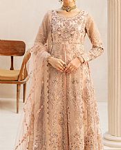 Ramsha Peach Organza Suit- Pakistani Chiffon Dress
