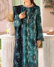 Ramsha Teal Viscose Suit- Pakistani Winter Clothing