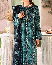 Ramsha Teal Viscose Suit