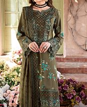 Ramsha Olive Green Viscose Suit