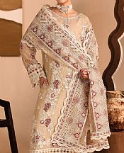 Ramsha Tan Chiffon Suit- Pakistani Chiffon Dress
