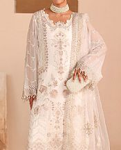 Ramsha White Chiffon Suit- Pakistani Chiffon Dress