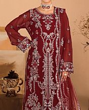 Ramsha Maroon Chiffon Suit- Pakistani Designer Chiffon Suit