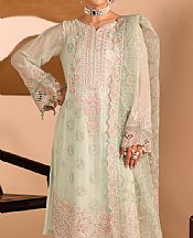 Ramsha Green Mist Chiffon Suit- Pakistani Chiffon Dress