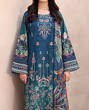 Ramsha Teal Lawn Suit- Pakistani Designer Lawn Suits