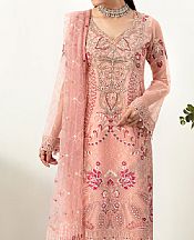 Ramsha Rose Pink Organza Suit- Pakistani Chiffon Dress