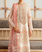 Ramsha Off White Organza Suit- Pakistani Designer Chiffon Suit