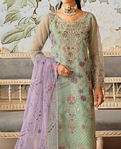 Ramsha Mint Green Organza Suit- Pakistani Chiffon Dress