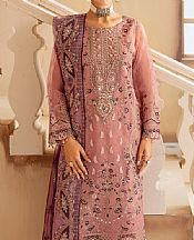 Ramsha Sea Pink Organza Suit- Pakistani Chiffon Dress