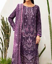 Ramsha Purple Taupe Lawn Suit- Pakistani Lawn Dress