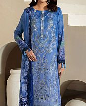 Ramsha Denim Blue Lawn Suit- Pakistani Designer Lawn Suits