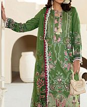 Ramsha Fern Green Lawn Suit- Pakistani Lawn Dress