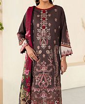 Ramsha Wood Brown Lawn Suit- Pakistani Lawn Dress