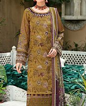 Ramsha Reef Gold Lawn Suit- Pakistani Designer Lawn Suits