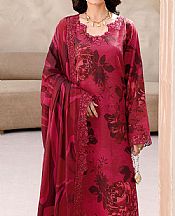 Ramsha Scarlet Raw Silk Suit- Pakistani Chiffon Dress