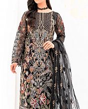 Ramsha Black Organza Suit- Pakistani Designer Chiffon Suit