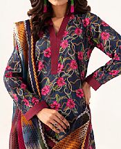 Ramsha Ebony Clay Lawn Suit- Pakistani Designer Lawn Suits