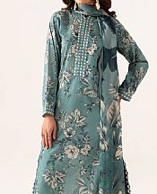 Ramsha Greyish Turquoise Lawn Suit- Pakistani Lawn Dress
