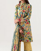 Ramsha Light Mustard Lawn Suit- Pakistani Designer Lawn Suits