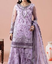 Ramsha Lavender Net Suit- Pakistani Designer Chiffon Suit