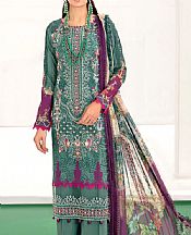 Viridian Green Lawn Suit- Pakistani Designer Lawn Dress