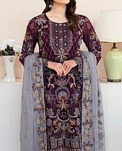 Egg Plant Chiffon Suit- Pakistani Chiffon Dress