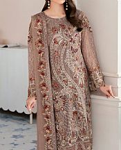 Ramsha Beige Chiffon Suit- Pakistani Designer Chiffon Suit