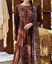 Ramsha Brown Karandi Suit- Pakistani Winter Clothing