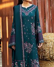 Ramsha Teal Karandi Suit- Pakistani Winter Dress