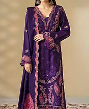 Ramsha Purple Karandi Suit- Pakistani Winter Dress