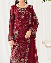 Ramsha Scarlet Chiffon Suit- Pakistani Chiffon Dress