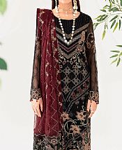 Ramsha Black Chiffon Suit- Pakistani Designer Chiffon Suit