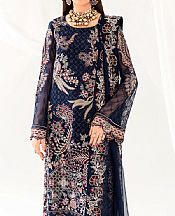 Ramsha Navy Blue Chiffon Suit- Pakistani Designer Chiffon Suit