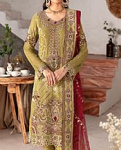 Olive Chiffon Suit