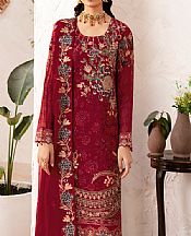 Crimson Chiffon Suit
