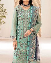 Turquoise Chiffon Suit