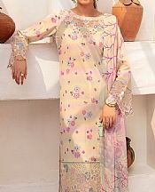 Ramsha Ivory Lawn Suit- Pakistani Lawn Dress
