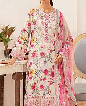 Ramsha Off-white Lawn Suit- Pakistani Designer Lawn Suits