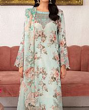 Ramsha Turquoise Lawn Suit- Pakistani Designer Lawn Suits
