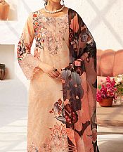 Ramsha Peach Lawn Suit- Pakistani Lawn Dress