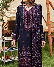 Ramsha Navy Blue Karandi Suit- Pakistani Winter Dress