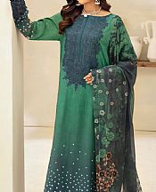 Ramsha Viridian Green/Pickled Bluewood Viscose Suit- Pakistani Winter Dress