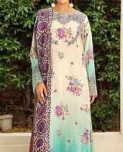 Ramsha Ivory/Light Sea Green Viscose Suit- Pakistani Winter Clothing