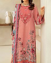 Ramsha Peach Viscose Suit- Pakistani Winter Clothing