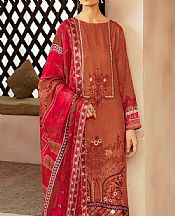 Ramsha Brown Viscose Suit- Pakistani Winter Clothing