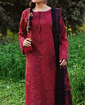 Ramsha Vivid Burgundy Lawn Suit- Pakistani Lawn Dress