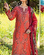 Ramsha Shocking Orange Lawn Suit- Pakistani Designer Lawn Suits