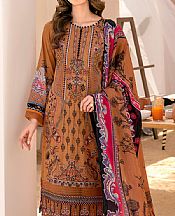 Ramsha Brown Lawn Suit- Pakistani Lawn Dress