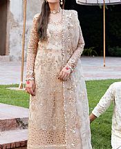 Ramsha Ivory Organza Suit- Pakistani Chiffon Dress
